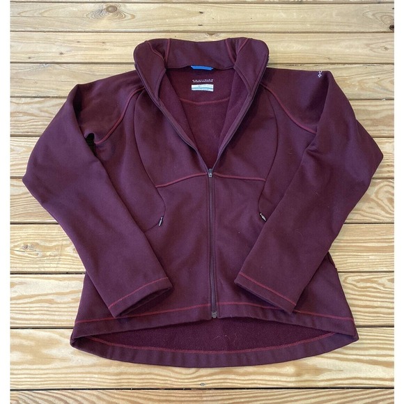 Columbia Full Zip Omni Wick Jacket Size Medium Women’s Maroon - Picture 1 of 7